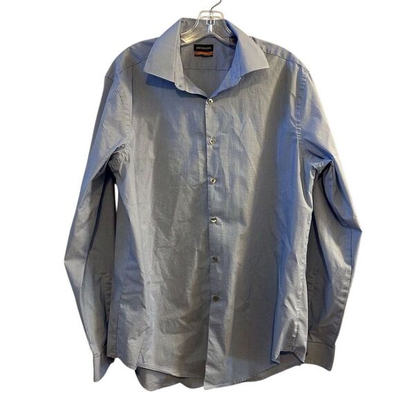 Van Heusen Men's Slim Fit Blue Long Sleeve Dress Shirt Size L - Picture 1 of 11